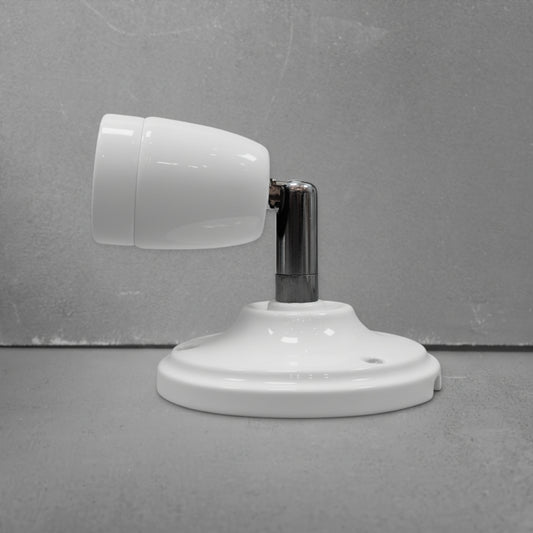 white porcelain adjustable E27 lamp holder, wall mount, side