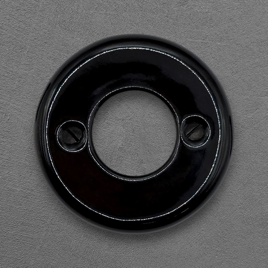 Porcelain Frame For Flush For Mounted Dimmer Switch Loft Retro Vintage Cottage Ceramic Black