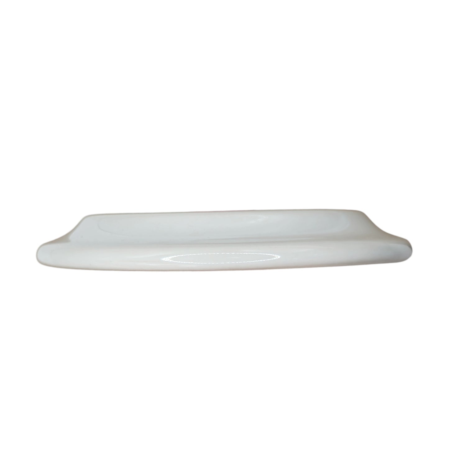 white porcelain single frame, flush-mount, side