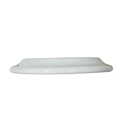 white porcelain single frame, flush-mount, side