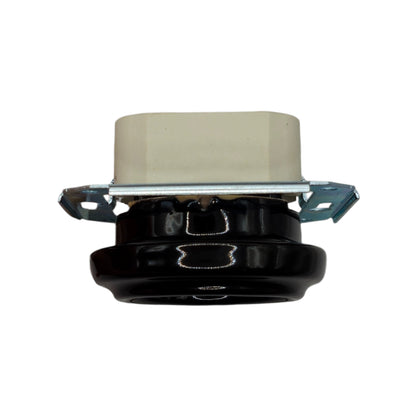 Power Socket Insert Porcelain Loft Retro Electrical French Flush-Mounting Vintage Cottage Ceramic Black