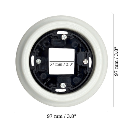 Porcelain Loft Retro Single Porcelain Frame With Plastic Part Surface Mounted Vintage Cottage Ceramic White