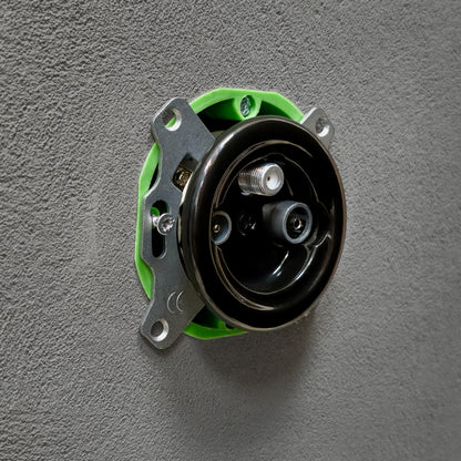 Porcelain Connection Inner Part Loft Retro TV/SAT Socket Flush-Mounting Vintage Cottage Ceramic Black