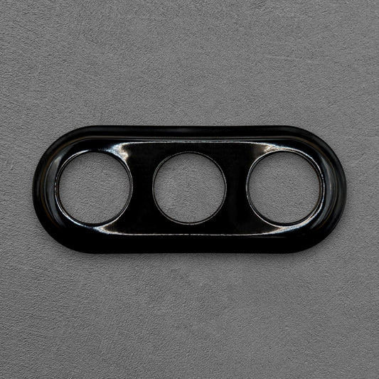 Porcelain Loft Retro Triple Porcelain Frame For Flush-Mounted Series Vintage Cottage Ceramic Black