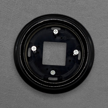 Porcelain Loft Retro Single Porcelain Frame With Plastic Part Surface Mounted Vintage Cottage Ceramic Black