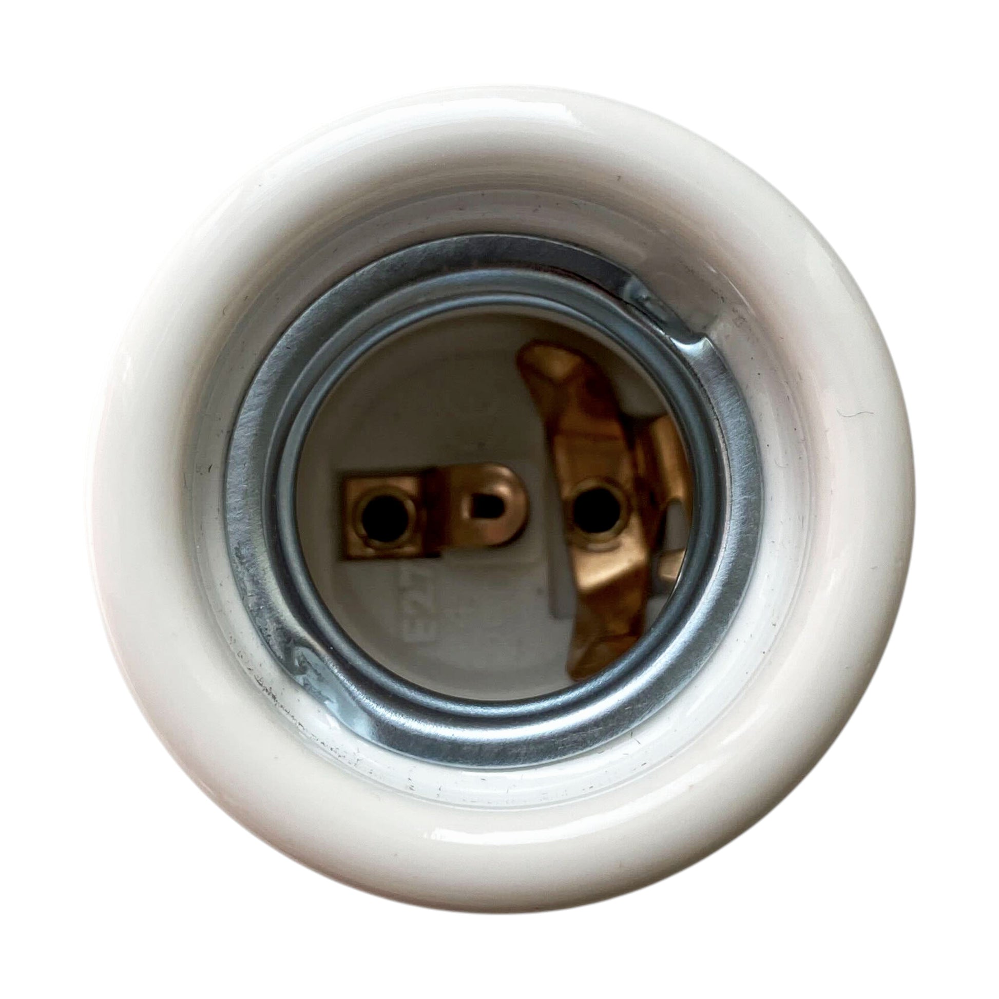 white porcelain hanging E27 lamp holder, 45x70mm, top