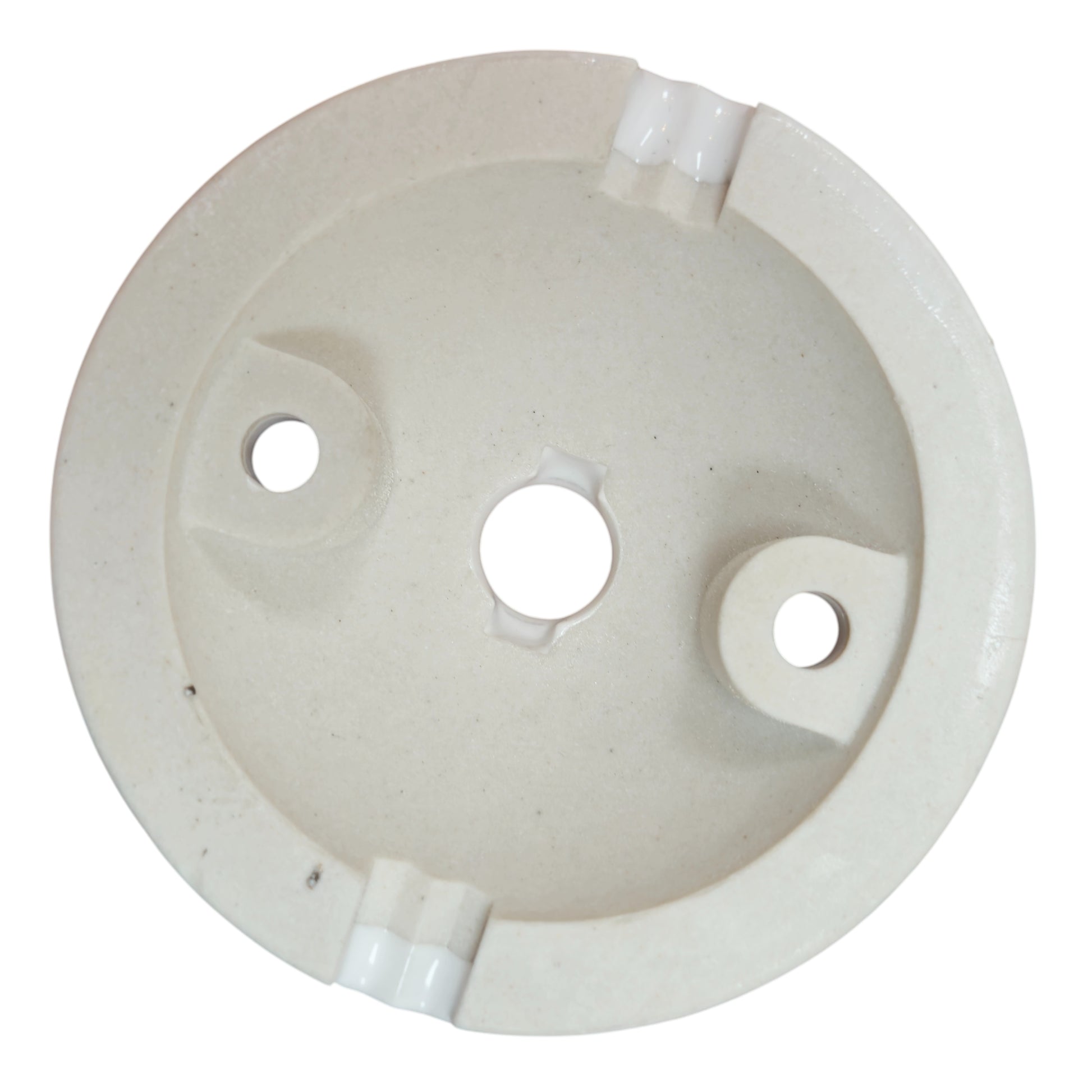white porcelain cone ceiling rose 70x25mm, back