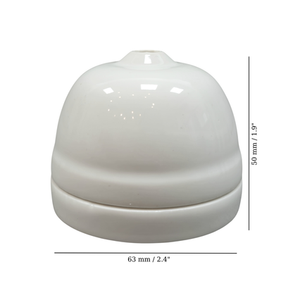 white porcelain ceiling cup 63x50mm, measurements