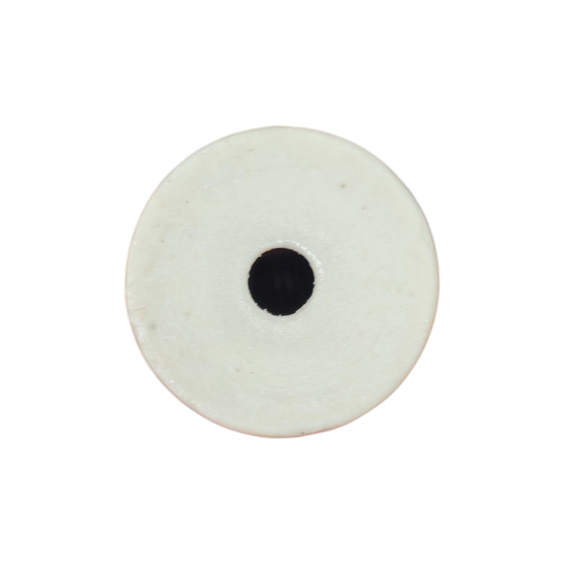 White porcelain cable decentraliser, surface-mount, bottom