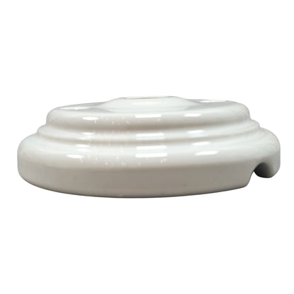 white porcelain flat ceiling rose 70x25mm, side