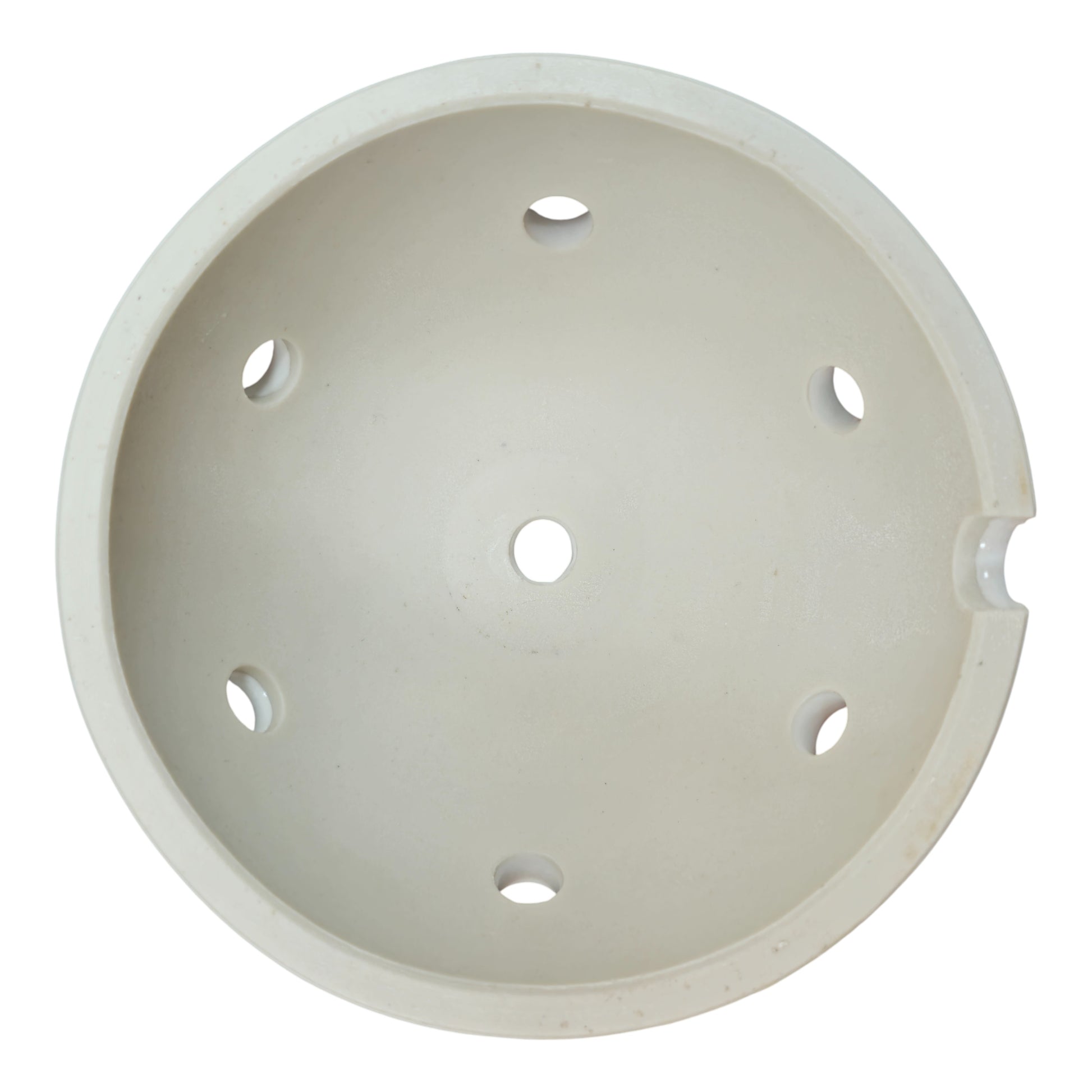 white porcelain multihole ceiling rose 125x65mm, back