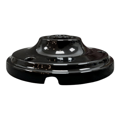 black porcelain big cone ceiling rose 100x30mm, side