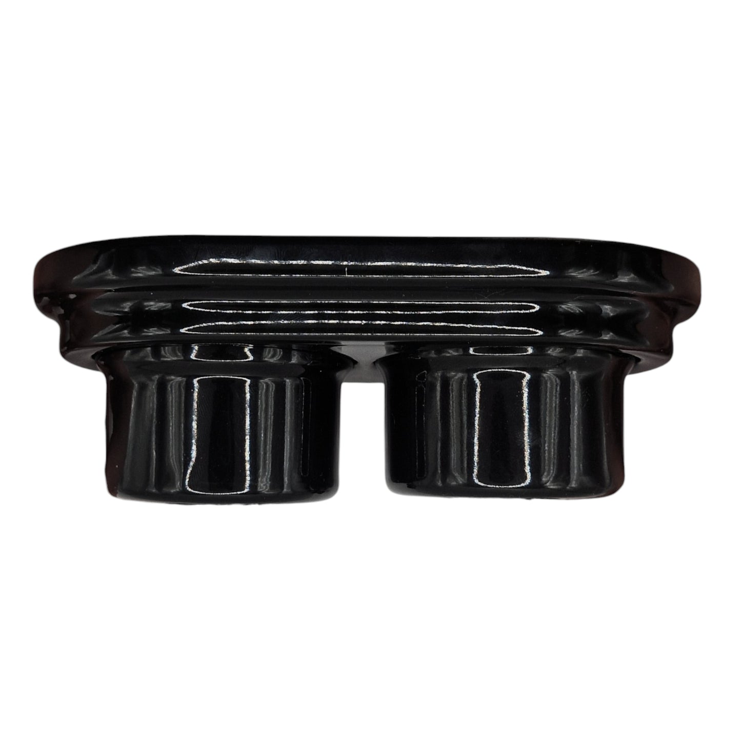 Surface-Mounting Double Frame German Schuko Power Socket Porcelain Loft Retro Electrical Vintage Cottage Ceramic Black