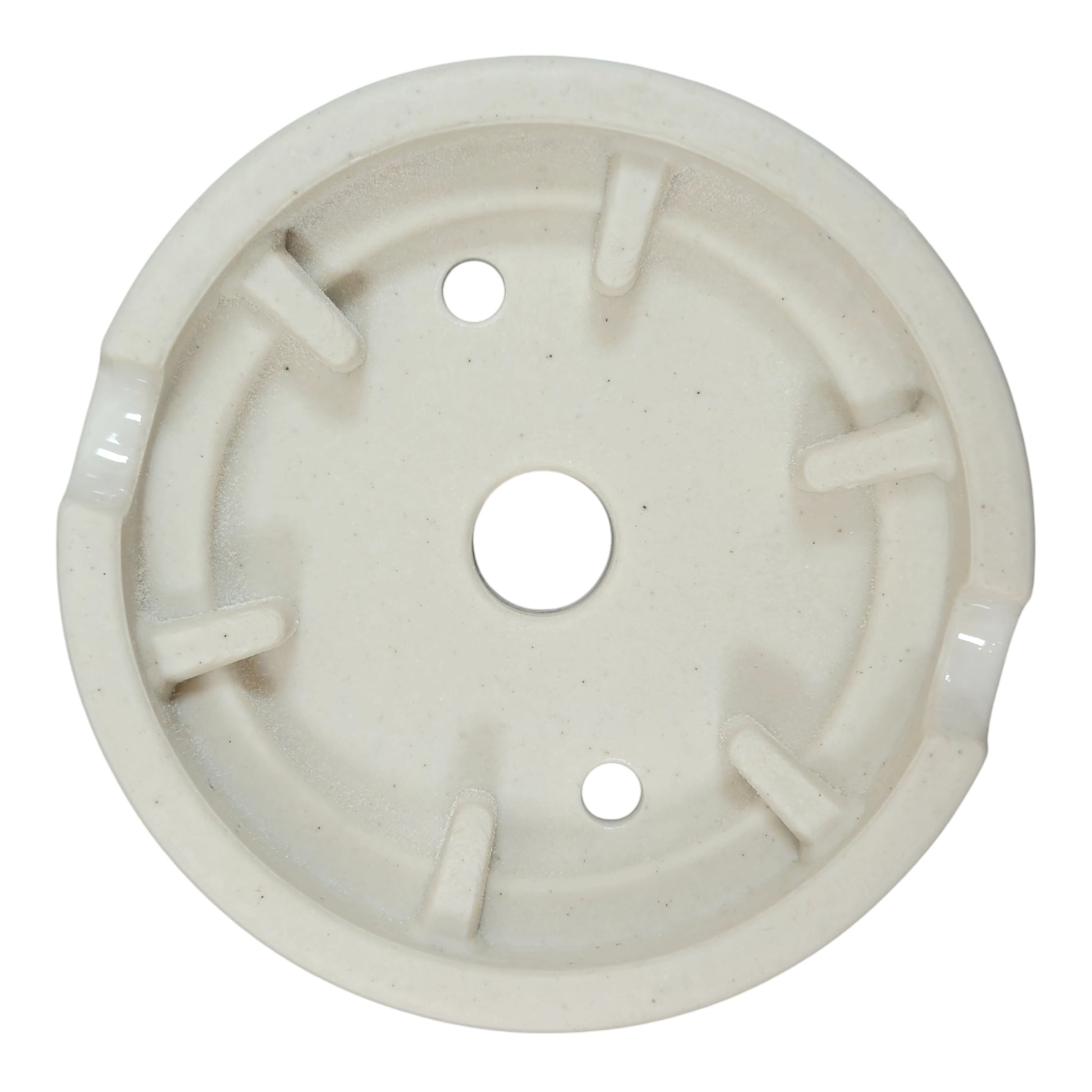 white porcelain flat ceiling rose 70x25mm, back