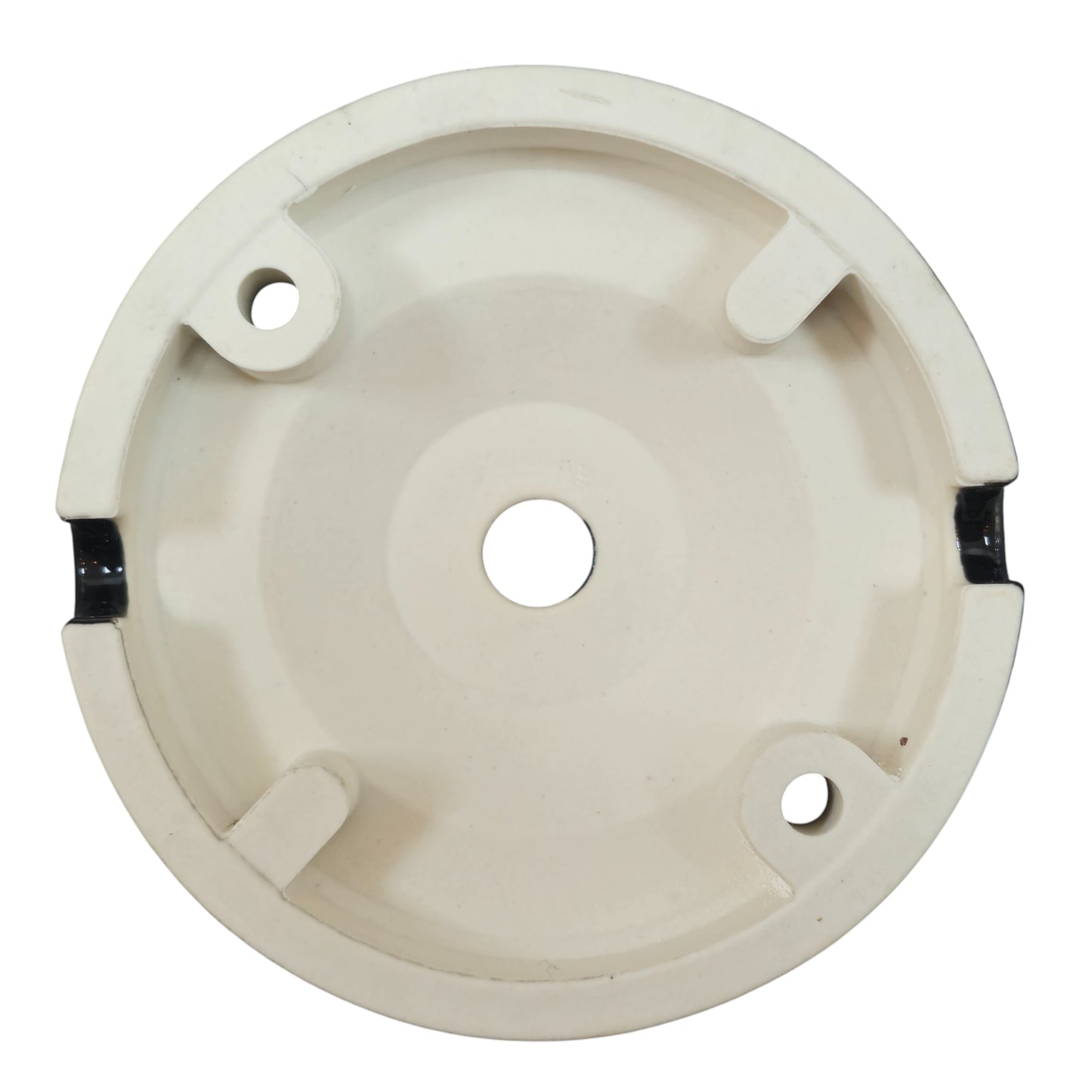 black porcelain big dome ceiling rose 100x28mm, back