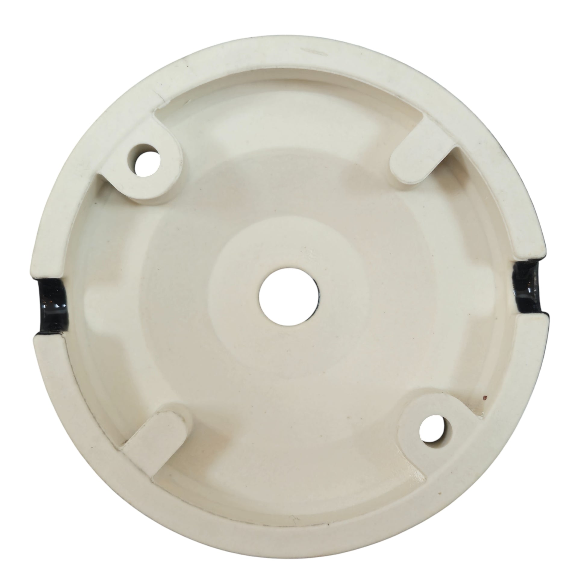 black porcelain big dome ceiling rose 100x28mm, back