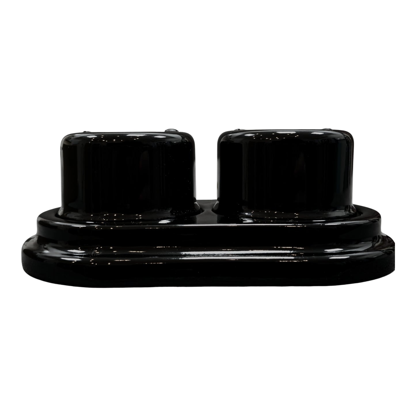 Surface Mounting Double Power Socket Porcelain Loft Retro Electrical UK 3 Prong Surface Mounted Vintage Cottage Ceramic Black