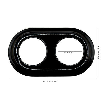 Flush Mount Socket and Switch Frame for UK Series - Double | Porcelain